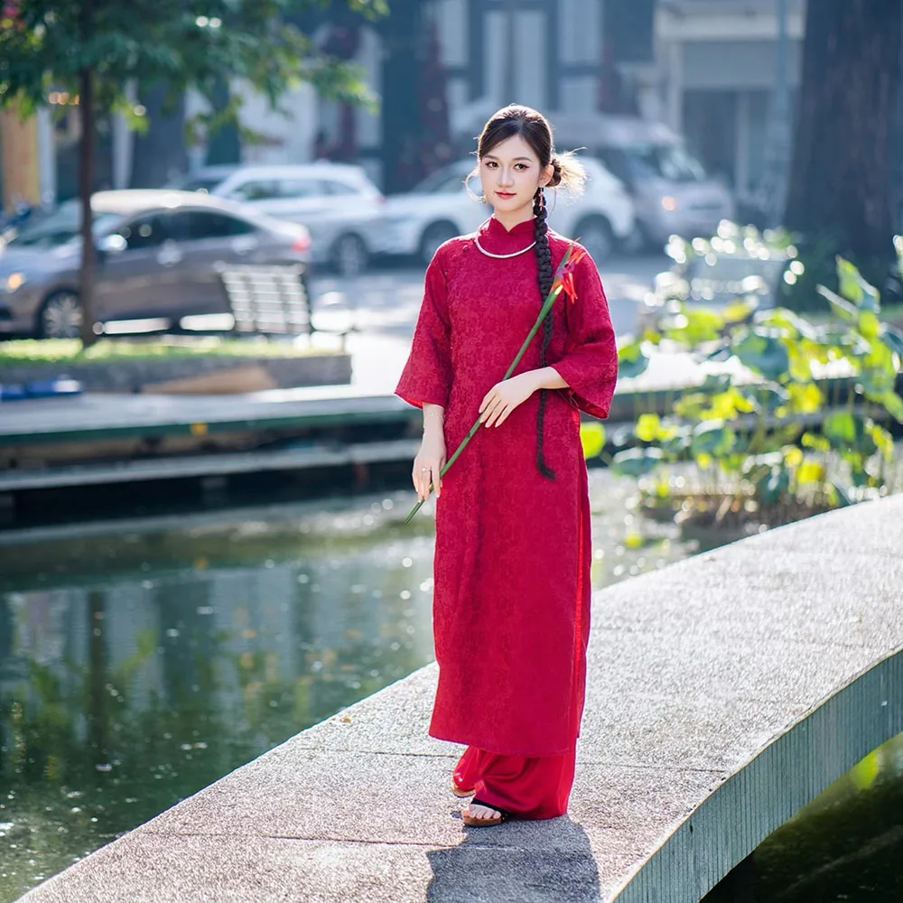 chụp áo dài tết ở hồ con rùa