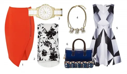 1.Oasis 2.Mango 999.000VNĐ 3.DKNY 4.Banana Republic 5.Karen Millen 6.Furla