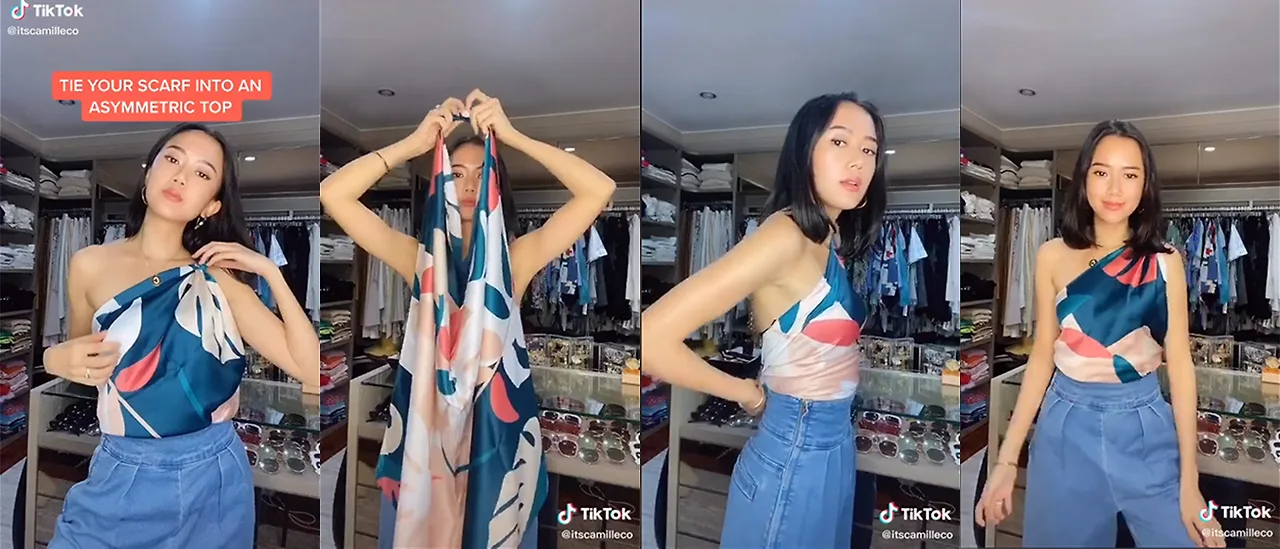 Mặc đẹp với khăn bandana cột chéo