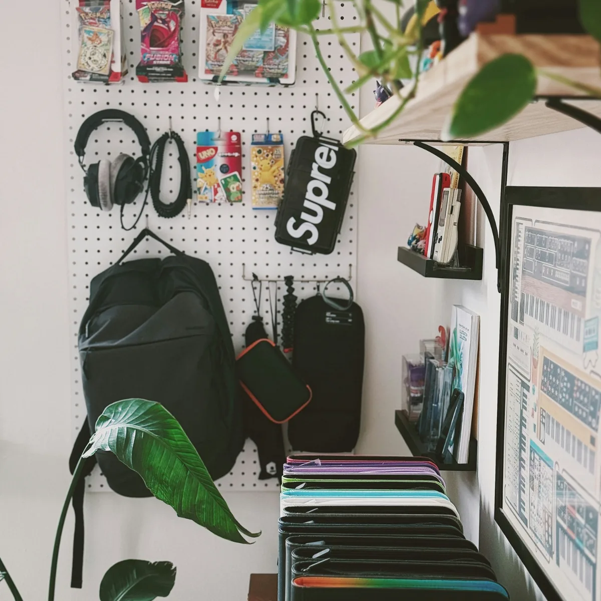Pegboard treo tường giải pháp lưu trữ đồ đạc cho sinh viên