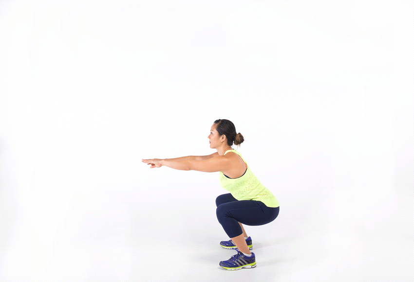 Bài tập cardio yoga Jumps Squat Bài tập cardio yoga Jumps Squat