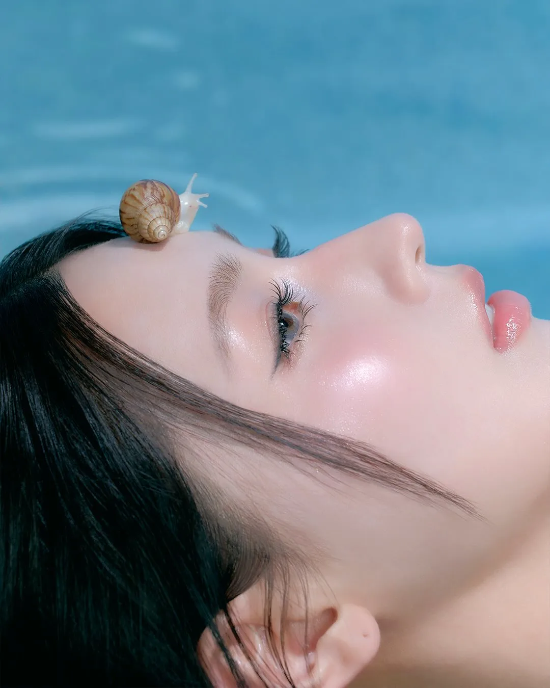 Làn da căng mịn tự nhiên khi không trang điểm, được phục hồi và chữa lành.