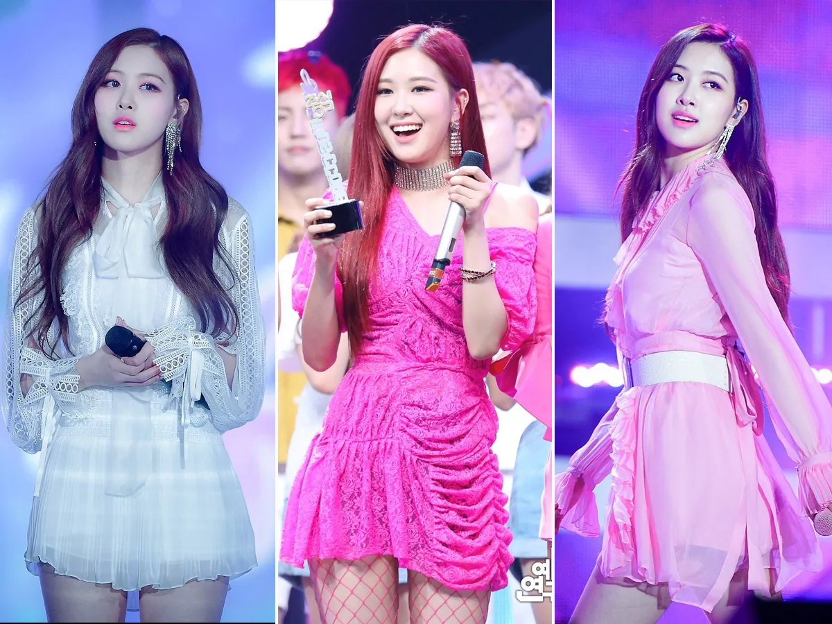 Trang phục biểu diễn của Rosé - đầm voan ngắn