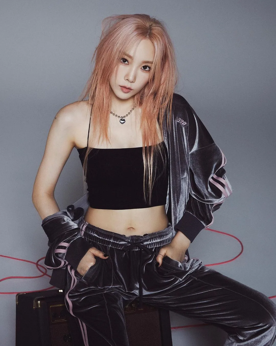 taeyeon_ss idol tóc hồng