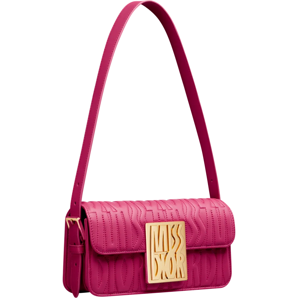 túi chữ nhật màu hồng dior