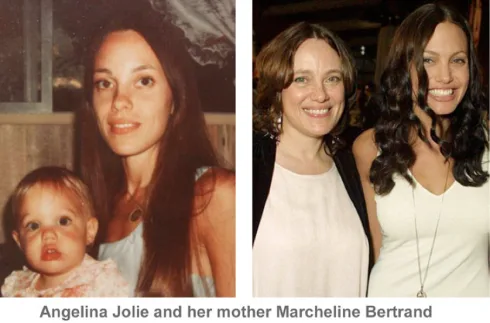 Angelina Jolie and her mom