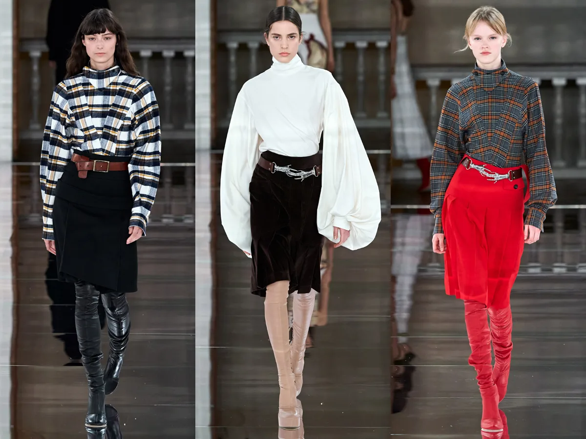 Gợi ý thời trang công sở với áo tay phồng từ BST của Victoria Beckham