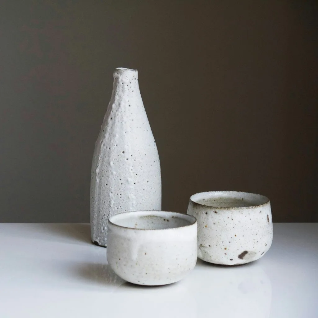bộ bình rượu sake và ly uống