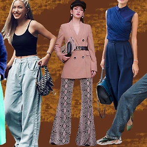 Học hỏi các sao và fashionista 6 cách mặc đồ đẹp với quần ống rộng
