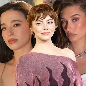 Hình ảnh Mikey Madison, Emma Stone, Hailey Bieber với kiểu trang điểm Toasty.