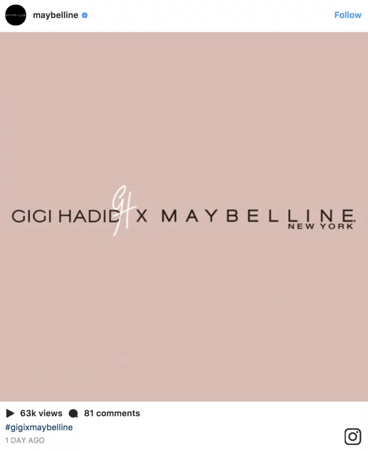 Gigi Hadid bắt tay với Maybelline ra mắt dòng mỹ phẩm mới - ELLE VN