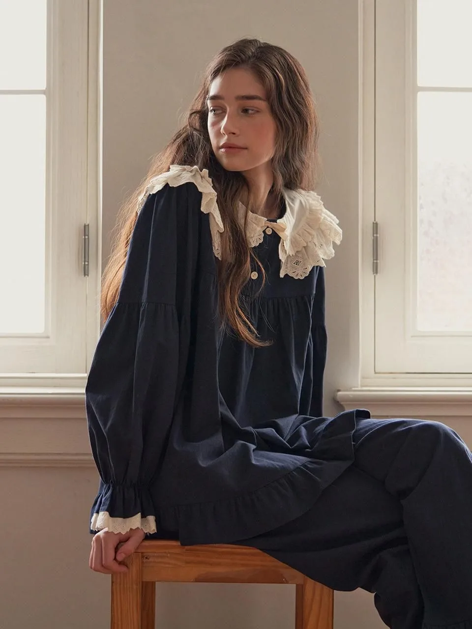 Đồ ngủ cotton màu đen