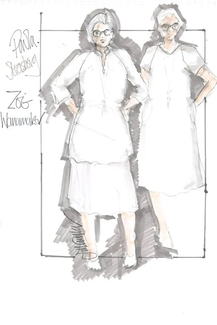 Sketch của nhà thiết kế trang phục phim Jill Taylor.