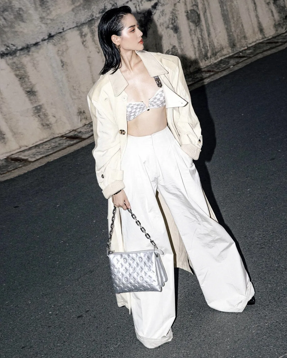 Cô em trendy quần paperbag