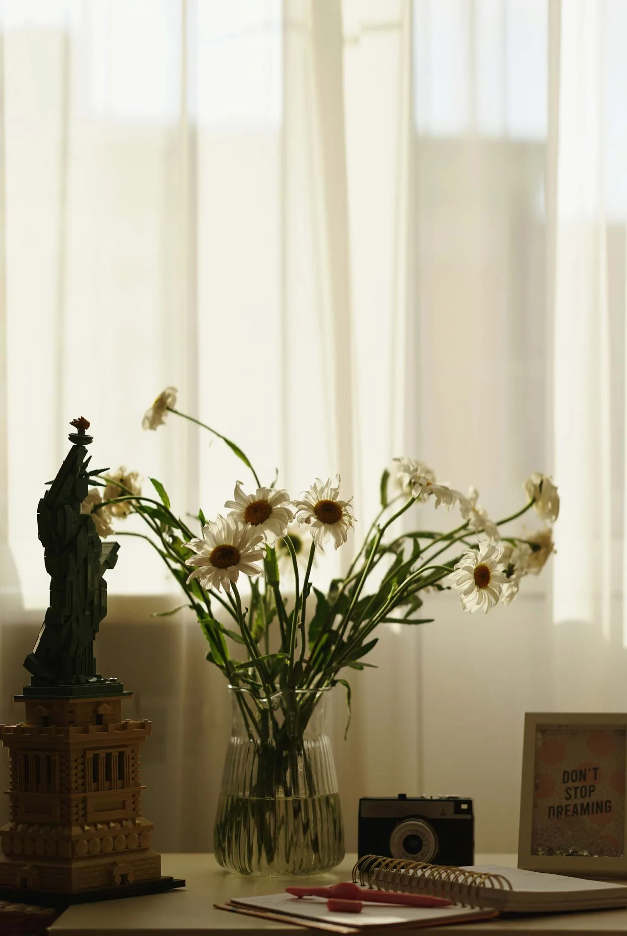 vật dụng trang trí bàn làm việc chậu cây hoa