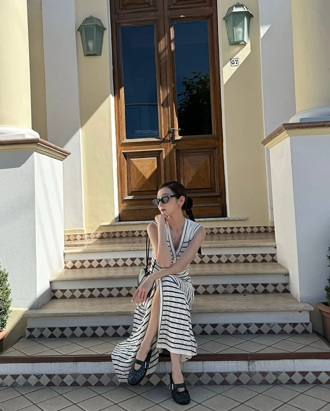 thiết kế đầm maxi thanh lịch sao hàn