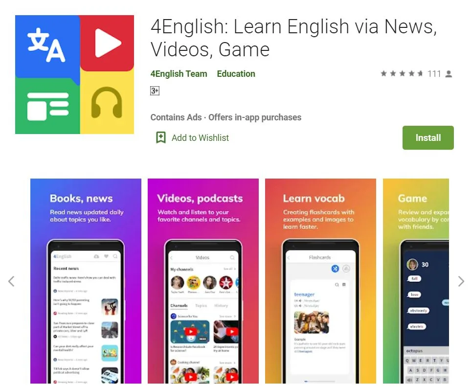 ứng dụng 4english
