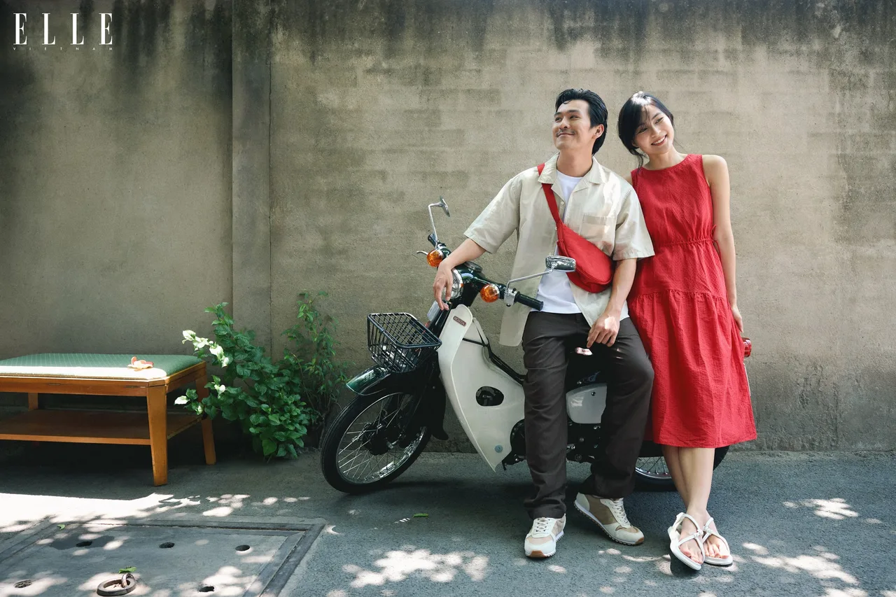 Helly Tống và Thiên Minh trong trang phục linen của UNIQLO