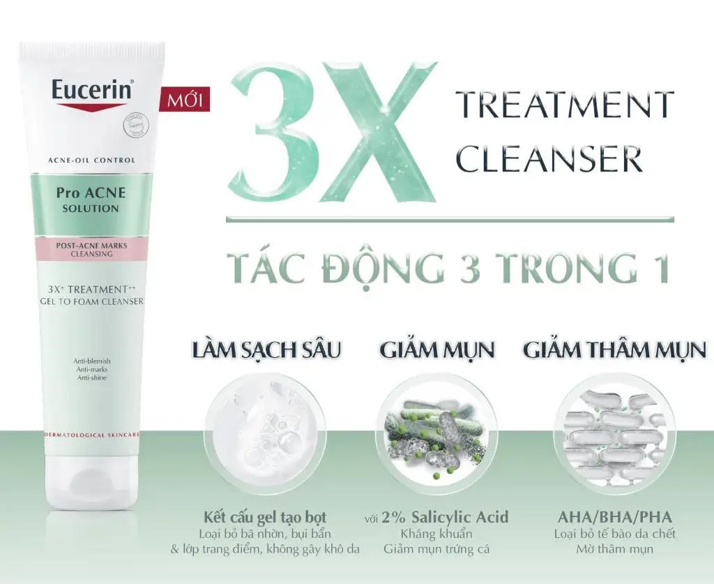 sữa rửa mặt giảm mụn eucerin