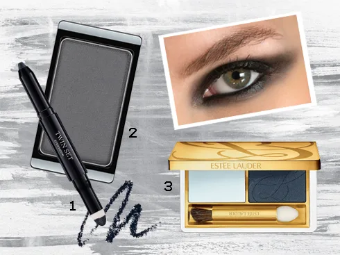 1.Màu mắt dạng thỏi Dior 2.Phấn mắt Art Deco 3.Phấn mắt Estée Lauder