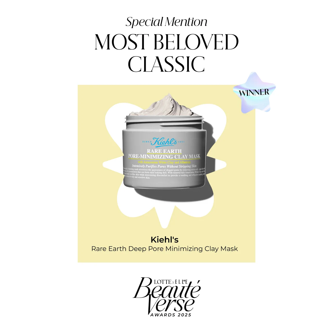 Kiehl’s – Rare Earth Deep Pore Minimizing Clay Mask