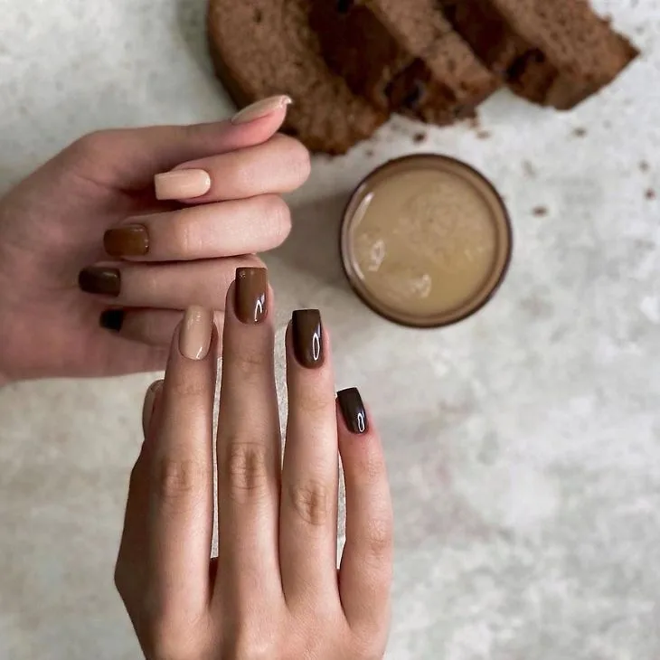 nail đẹp tông nâu nail đẹp tông nâu