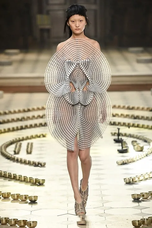 Những thiết kế in trên nền organza là đỉnh cao trong nghệ thuật draping của Iris Van Herpen