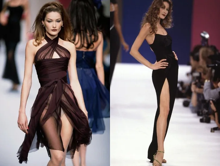 Người mẫu Carla Bruni là một trong những tượng đài làng mẫu ở thập niên 90. Người mẫu Carla Bruni là một trong những tượng đài làng mẫu ở thập niên 90.