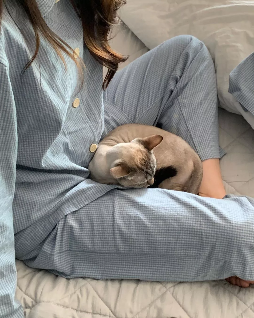 pyjama màu xanh dương