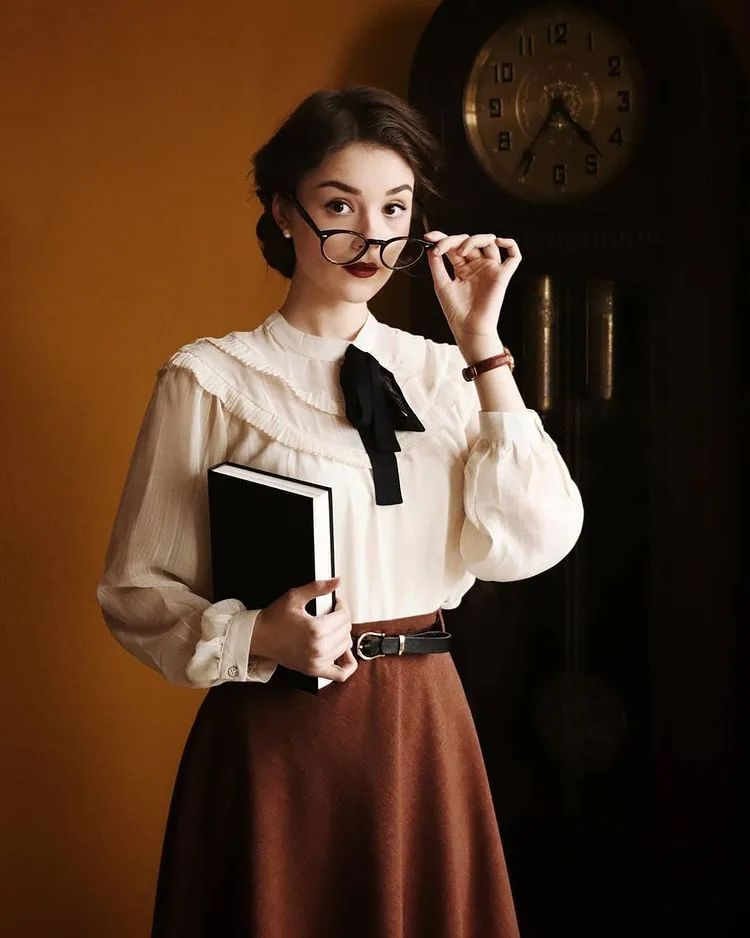 áo cổ bèo vintage