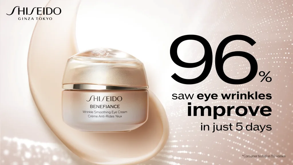 Sản phẩm làm đẹp Shiseido giúp cải thiện nếp nhăn. Sản phẩm làm đẹp Shiseido giúp cải thiện nếp nhăn.