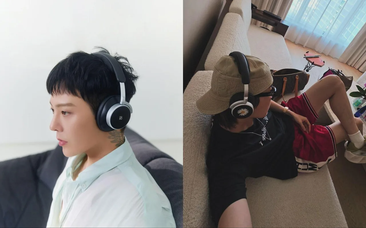 “Ông hoàng K-Pop” G-Dragon (ảnh trái) đứng sau phiên bản giới hạn Beoplay H100 x G-DRAGON được thành viên của BTS j-hope (ảnh phải) mang theo trong chuyến lưu diễn gần đây. Ảnh: Bang & Olufsen; Instagram @uarmyhope