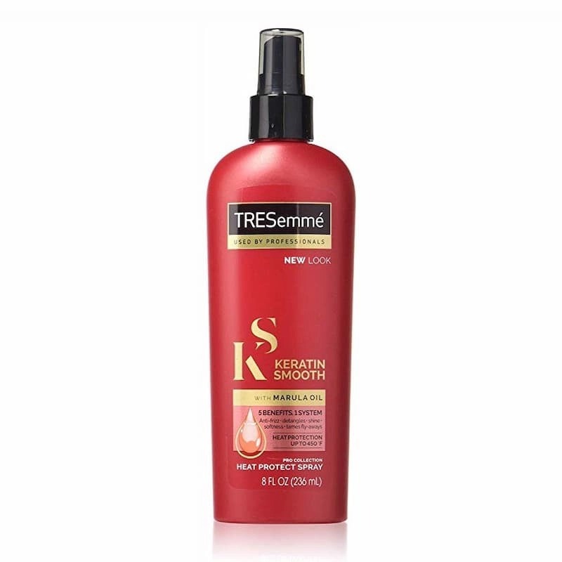 Búi tóc thấp Xịt bảo vệ tóc Tresemmé Keratin Smooth. Búi tóc thấp Xịt bảo vệ tóc Tresemmé Keratin Smooth.