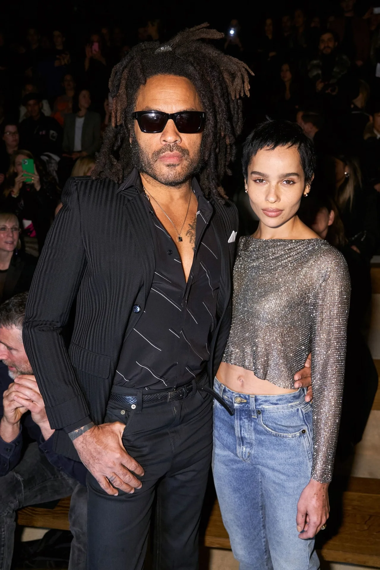 saint laurent thu đông 2020 lenny kravitz zoe kravitz