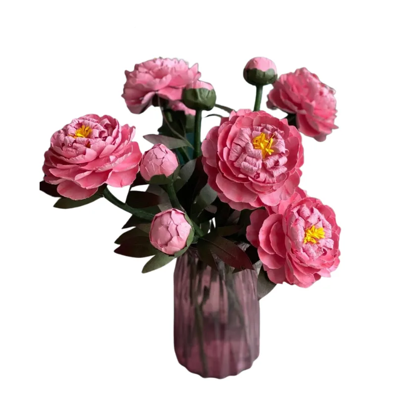 Hoa Giấy Handmade Trang Trí - Cành Hoa Mẫu Đơn MAYPAPERFLOWER.png