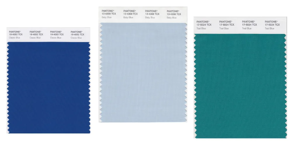 phân biẹt màu pantone nhóm màu xanh dương