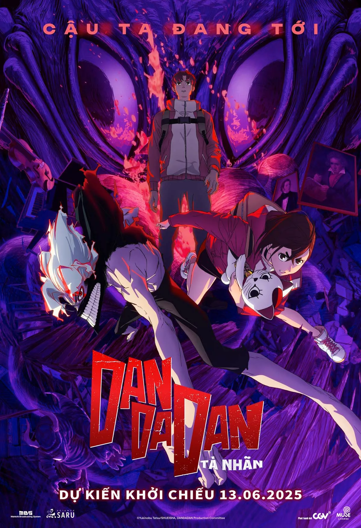 Poster phim anime Nhật Dan Dan Dan: Evil Eye sắp phát hành