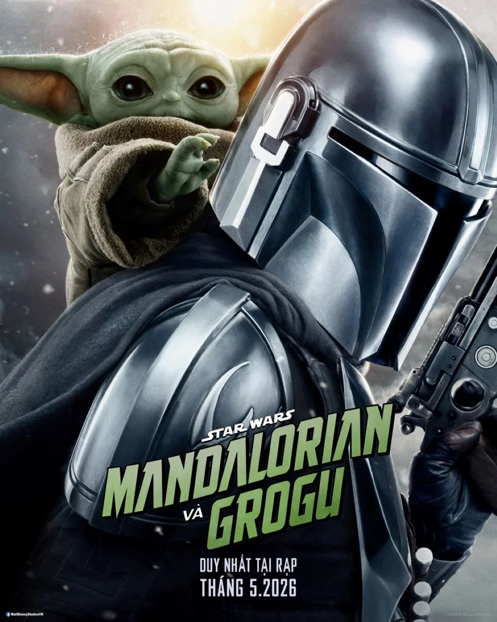Mandalorian & Grogu là một bộ phim điện ảnh thuộc vũ trụ Star Wars (Chiến tranh giữa các vì sao) người thật đóng