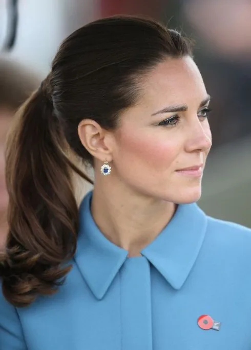 Kiểu tóc đẹp của công nương Kate Middleton - tóc đuôi ngựa 