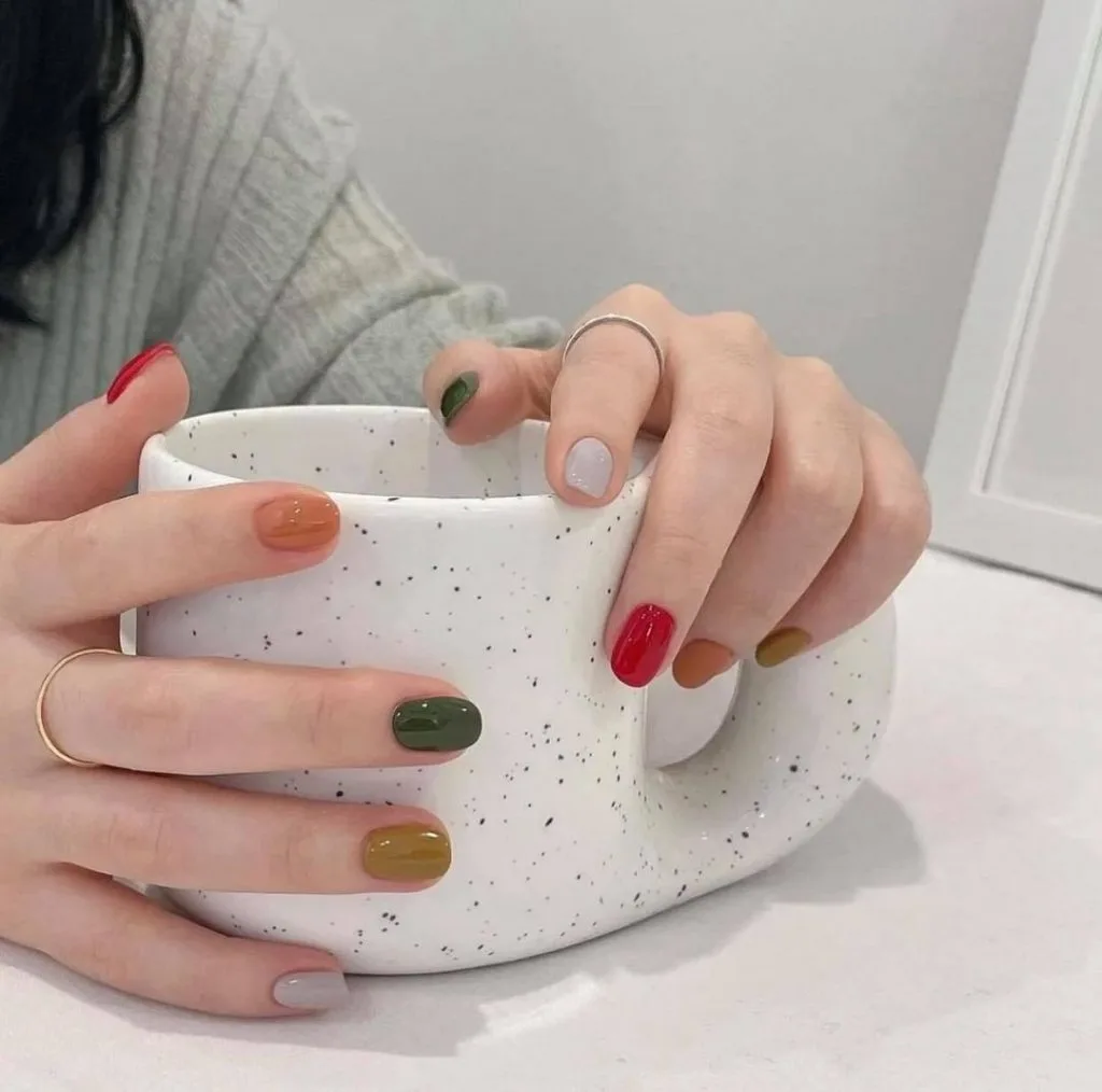 nail đẹp tông màu nóng nail đẹp tông màu nóng