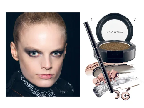 1.Chì viền mắt dạng gel Shu Uemura 2.Phấn mắt có nhũ MAC