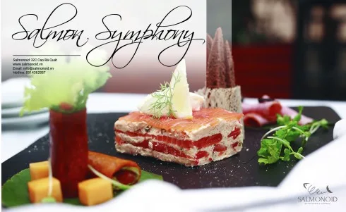 Bản giao hưởng được lấy cảm hứng từ nguyên liệu cá hồi tươi ngon.