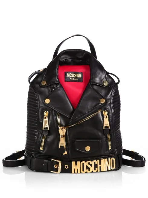 9. Leather Jacket Backpack - Moschino