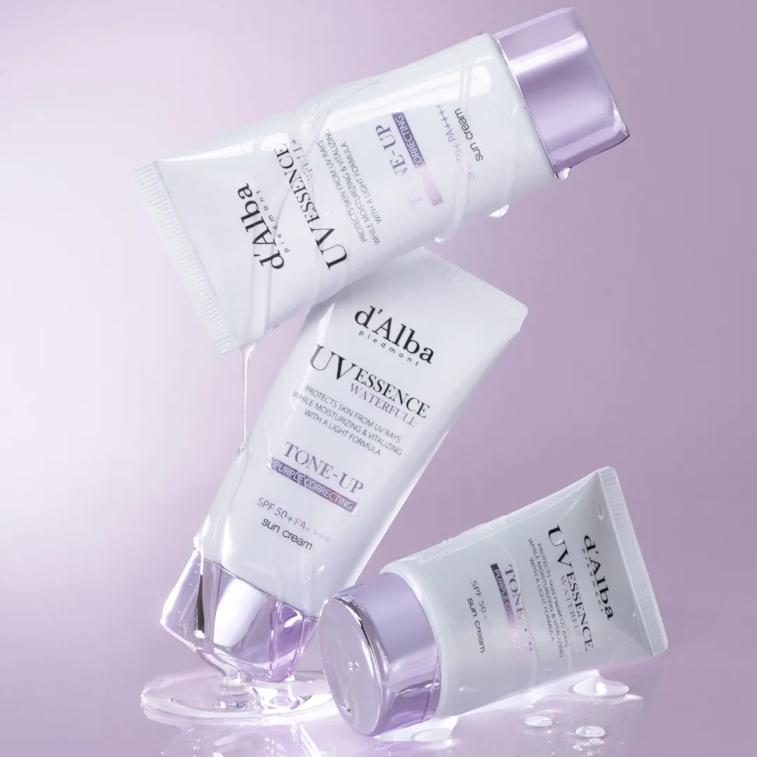Hình ảnh kem chống nắng d’Alba Waterfull Tone-Up Suncream (Purple) thắng giải tại ELLE Beauty Awards 2026.