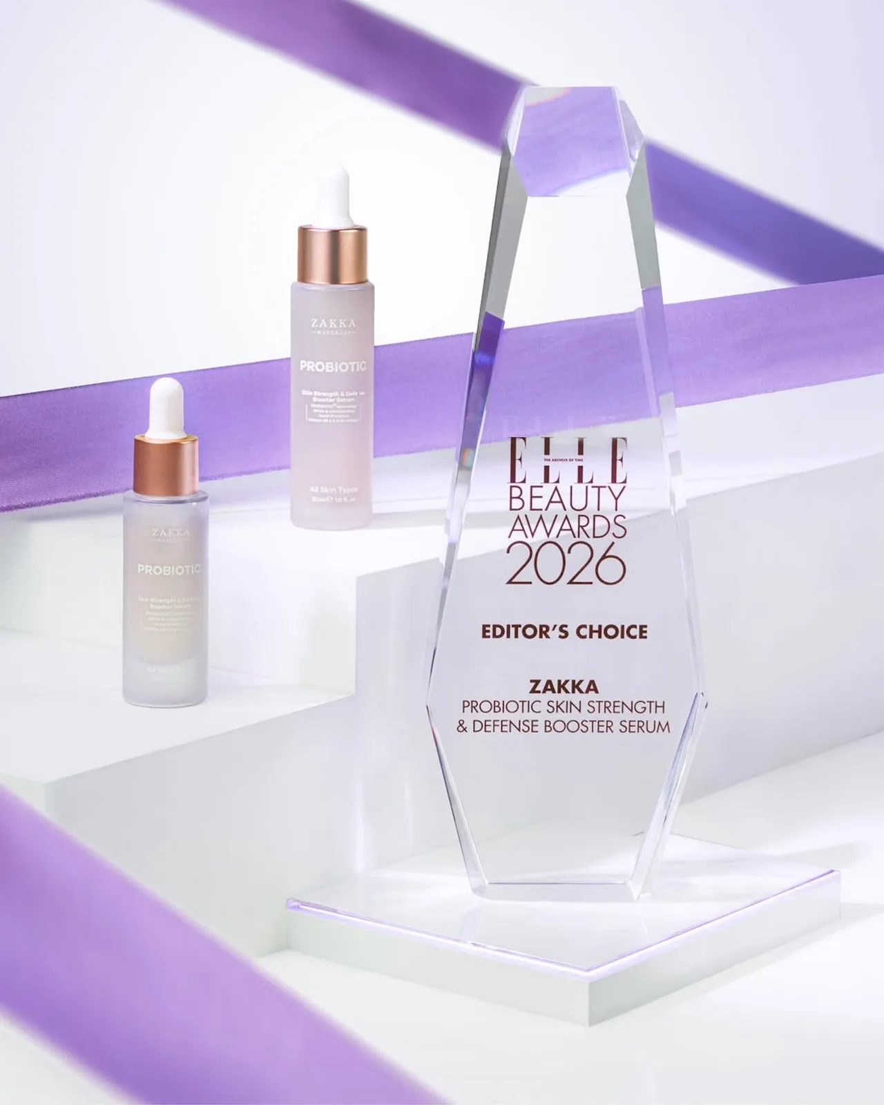 Zakka Probiotic Skin Strength & Defense Booster Serum thắng giải ELLE Beauty Awards 2026