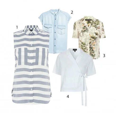 1.Áo sơmi Warehouse 2.Mango 3.Warehouse 4.Topshop