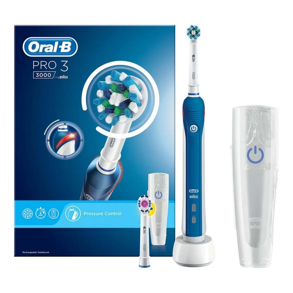 Bàn chải điệnOral-B Pro 3 3000 CrossAction Electric Toothbrush Rechargeable Bàn chải điệnOral-B Pro 3 3000 CrossAction Electric Toothbrush Rechargeable