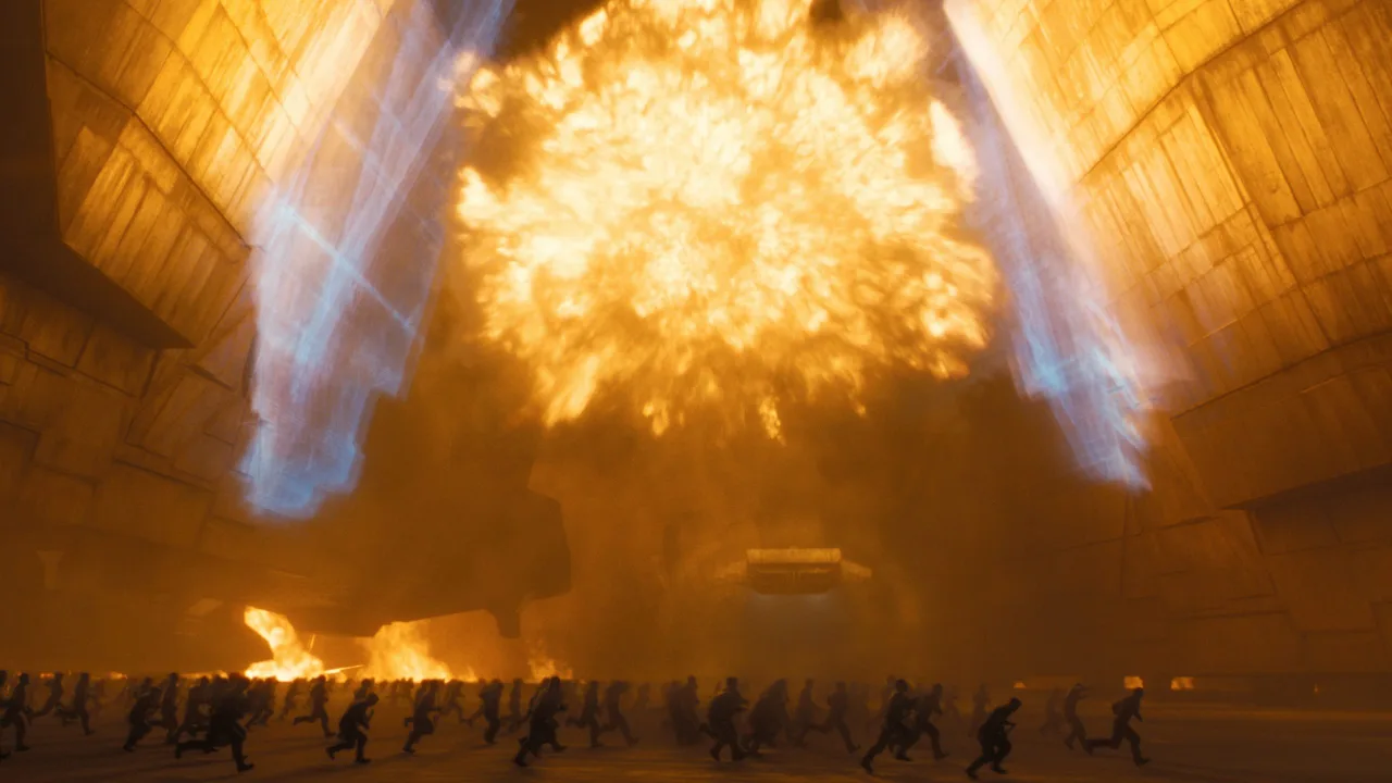 Cảnh cháy CGI dune hành tinh cát warner bros