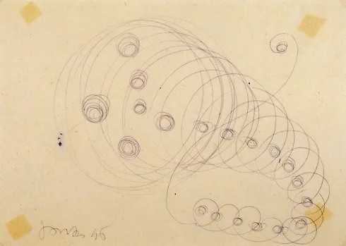 Tác phẩm từ bút bi của Lucio Fontana