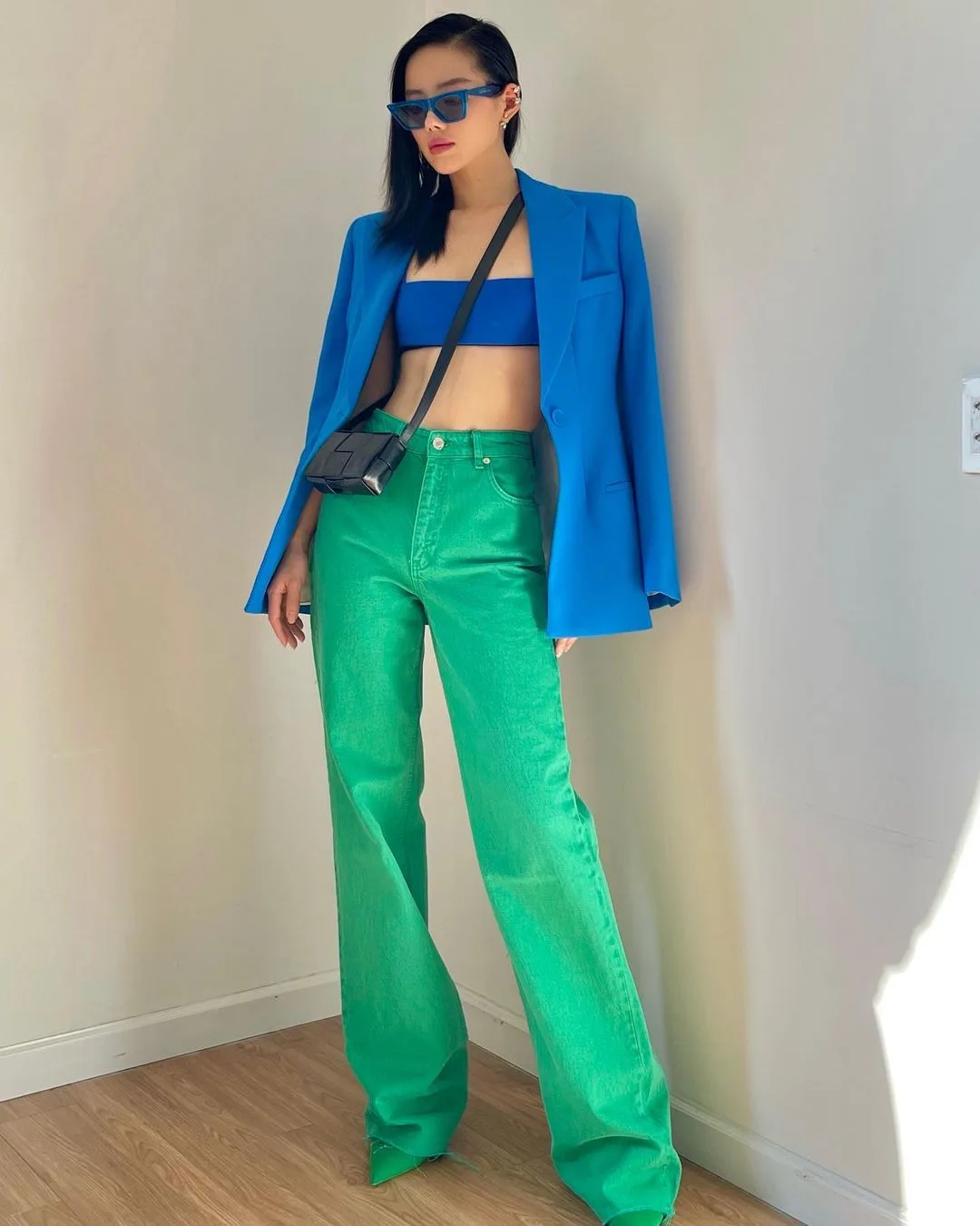 áo blazer color blocking